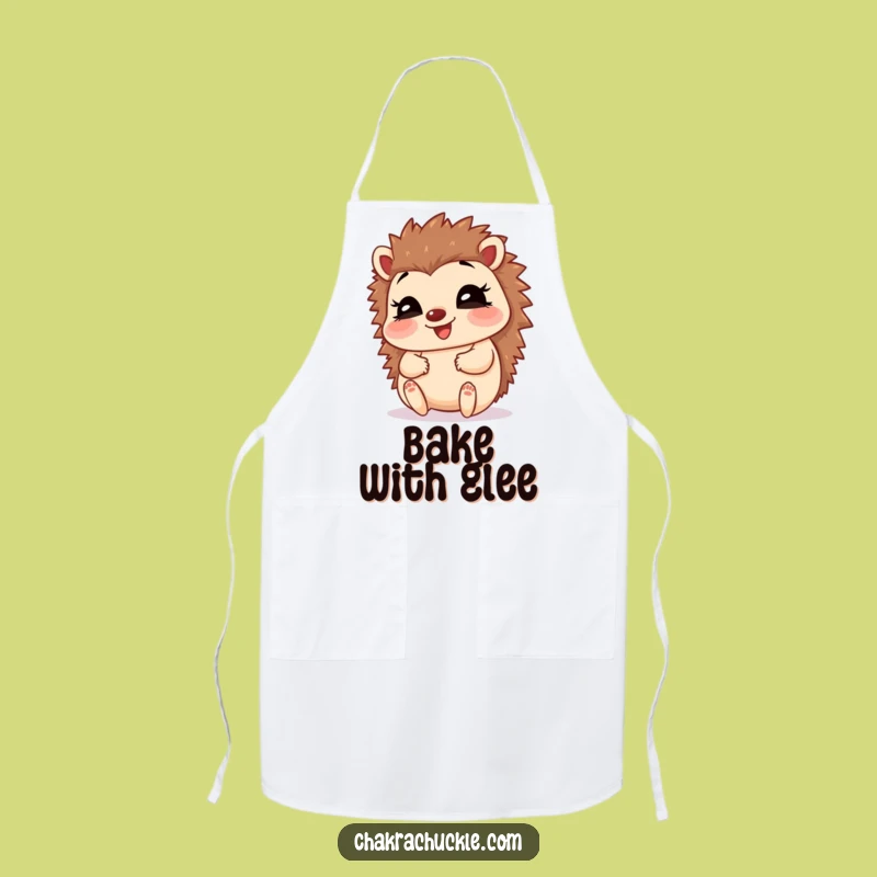 Funny Hedgehog Baby Pose Apron: Giggling Kitchen Wear for Humorous Cooks