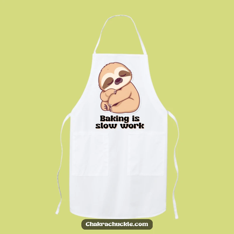 Funny Sloth Chef Apron - Cook with Calm, Perfect Kitchen Gift!