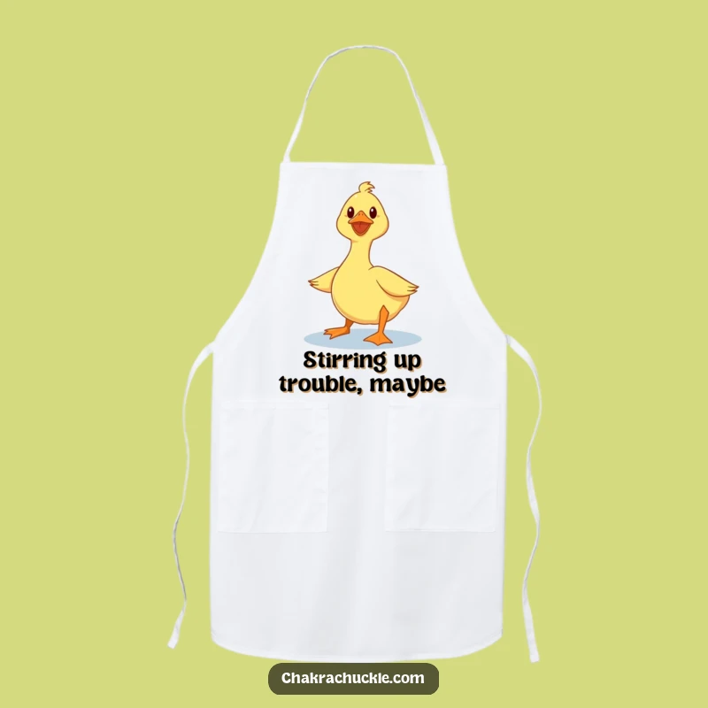 Funny Duck Apron: Cook with Courage (and Wobbles!), Wobbly Yoga Duck, Funny Gift