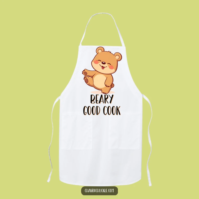 Funny Giggling Bear Apron: Playful Twist Kitchen Wear, Ideal Funny Gift for Cooks