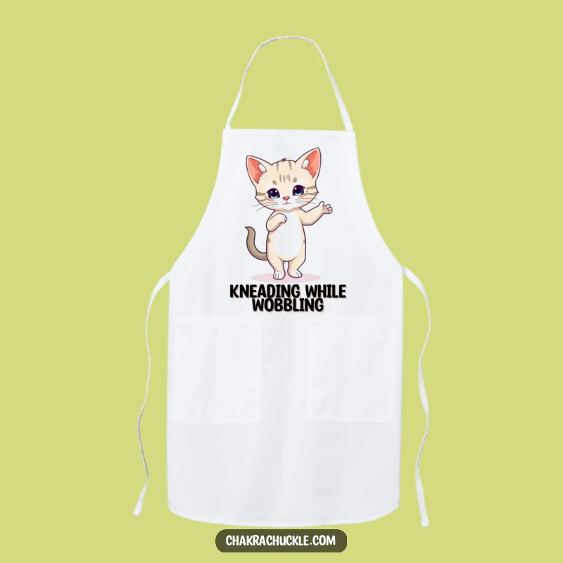 Funny Kitten Yoga Apron - Cook With Courage With This Wobbly Chef Gift