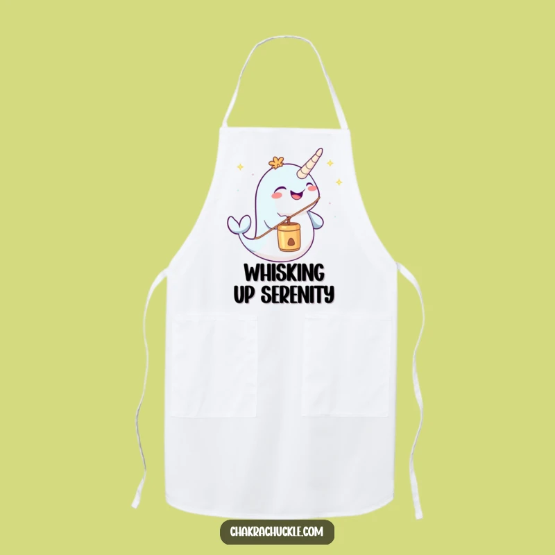 Funny Narwhal Meditation Apron - Joyful Chime Blower for Calm Cooking