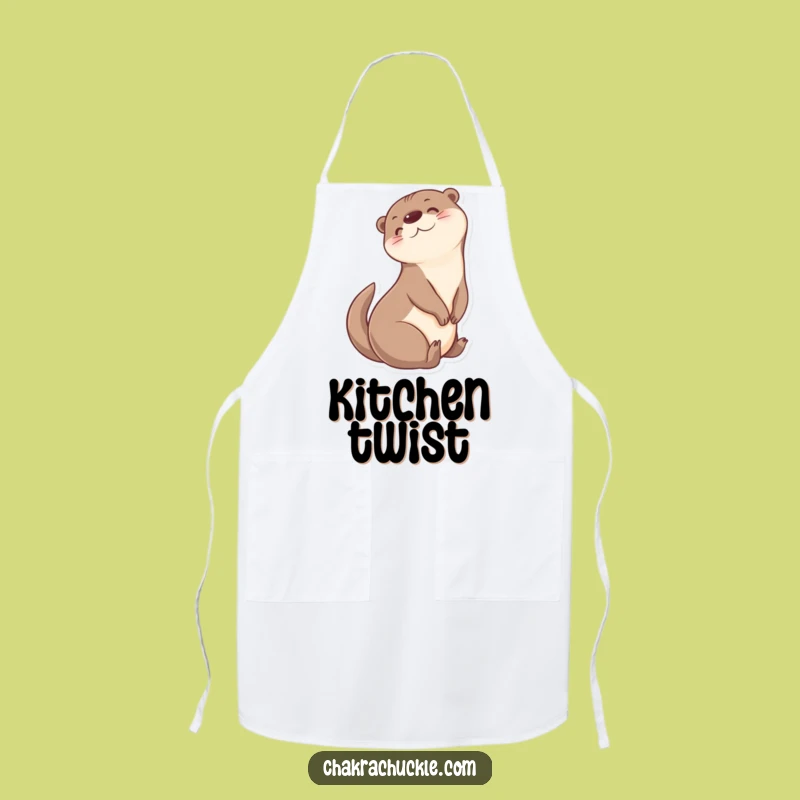 Funny Otter Yoga Chef Apron: Hilarious Kitchen Wear for Playful Cooks
