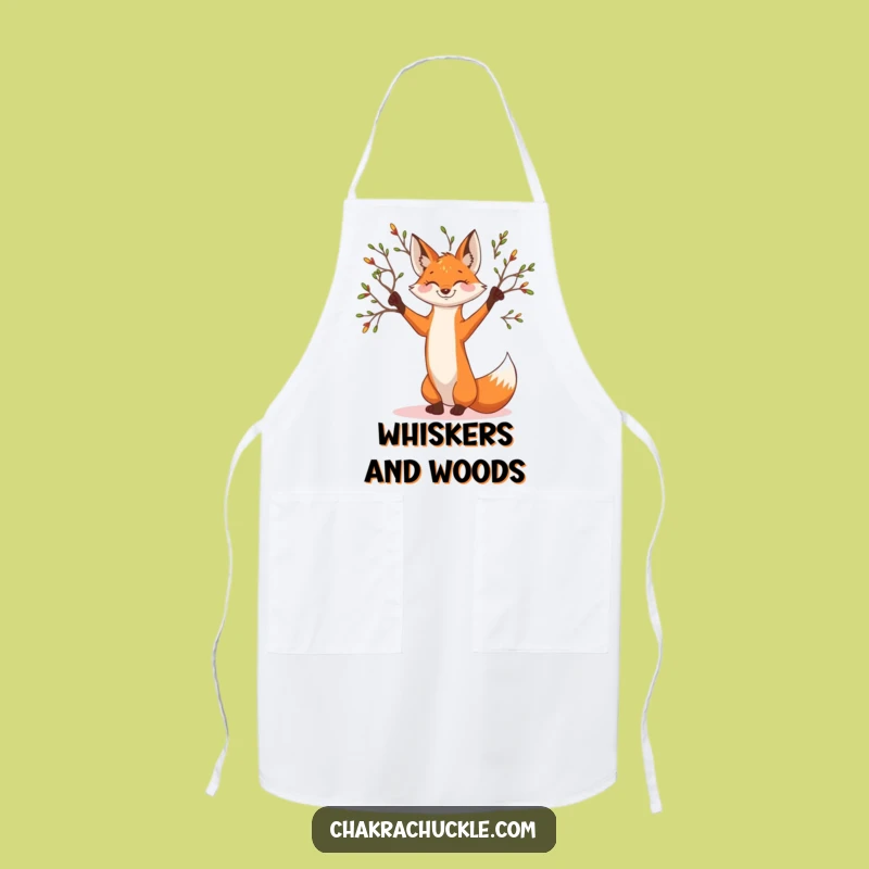 Funny Yoga Fox Apron - Hilarious Kitchen Wear for Nature-Loving Cooks