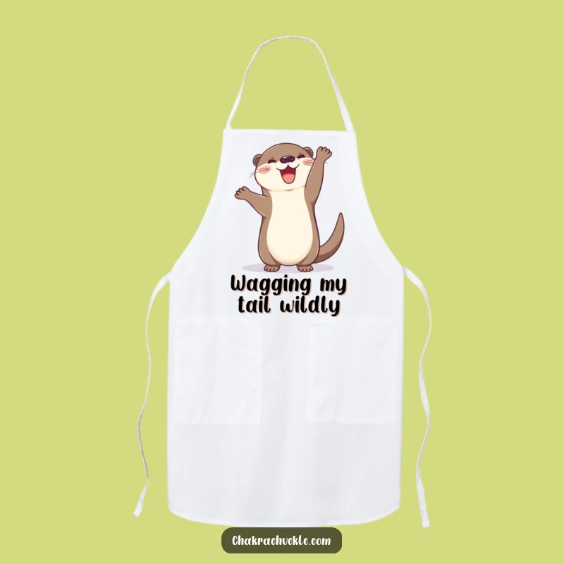 Funny Otter Handstand Apron: Hilarious Animal Yoga Kitchen Gift for Chefs