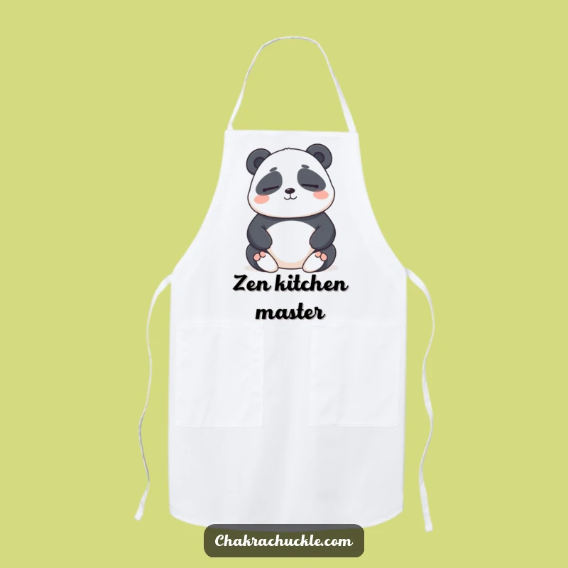 Funny Panda Meditation Apron: Cook with Calm, a Whimsical Funny Gift