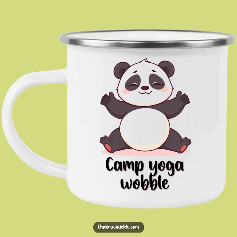 Funny Panda Yoga Camping Mug: Durable Wobbly Yogi for Humorous Outdoors