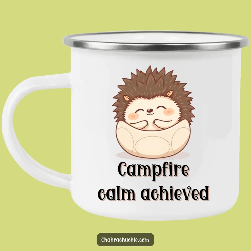 Funny Hedgehog Camping Mug - Adventure With Zen, Peaceful Cup Gift