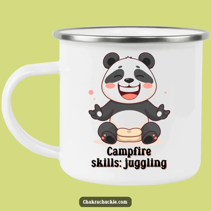 Funny Panda Juggling Camping Mug - Adventure & Zen Gift