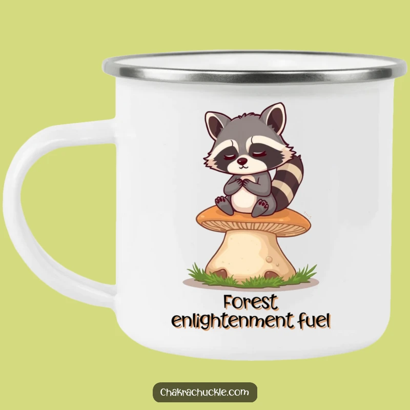 Funny Raccoon Meditation Camping Mug: Hilarious Woodland Zen Cup