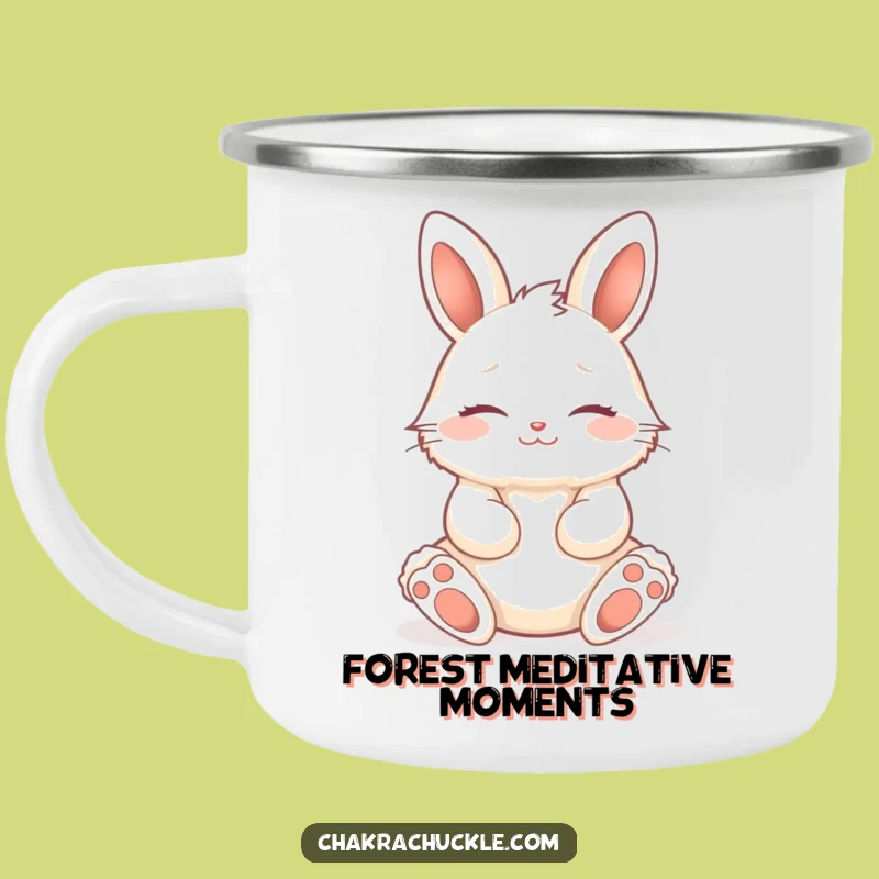 Funny Zen Bunny Yoga Camping Mug, Peaceful Rabbit Cup for Calm Outdoor Moments and Gifts