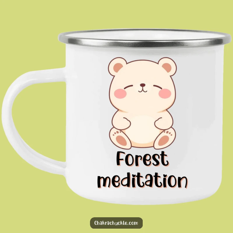 Funny Bear Meditation Camping Mug: Durable Yogi Animal for Humorous Outdoors
