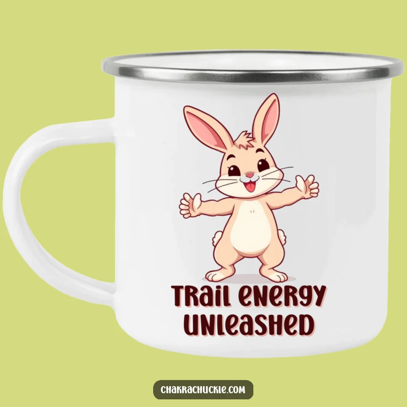 Funny Bunny Warrior Camping Mug - Adventure & Yoga Gift