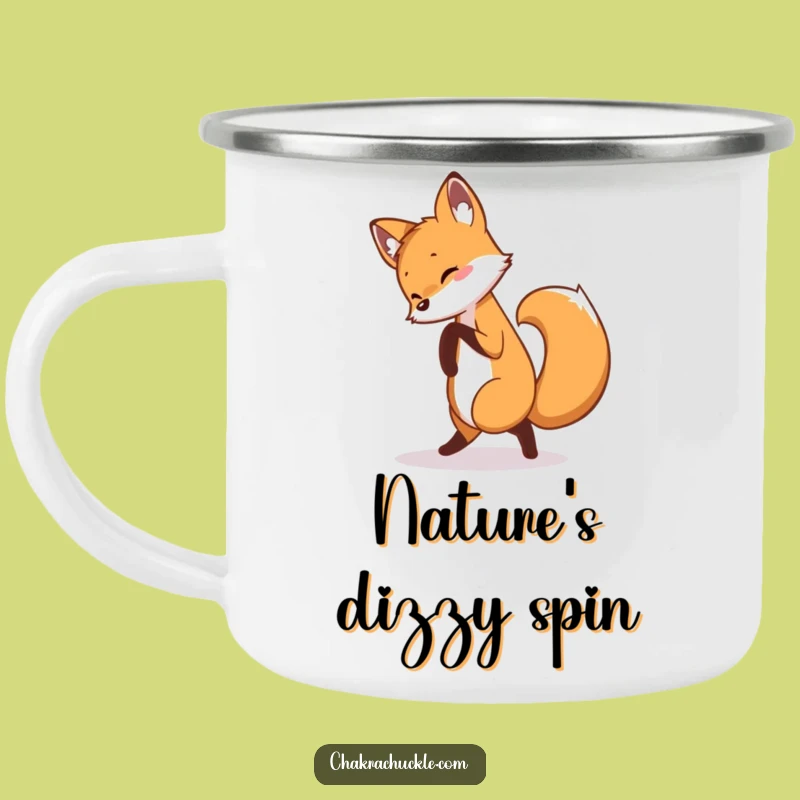 Funny Fox Camping Mug: Adventure with a Playful Yoga Fox, Ideal Funny Gift