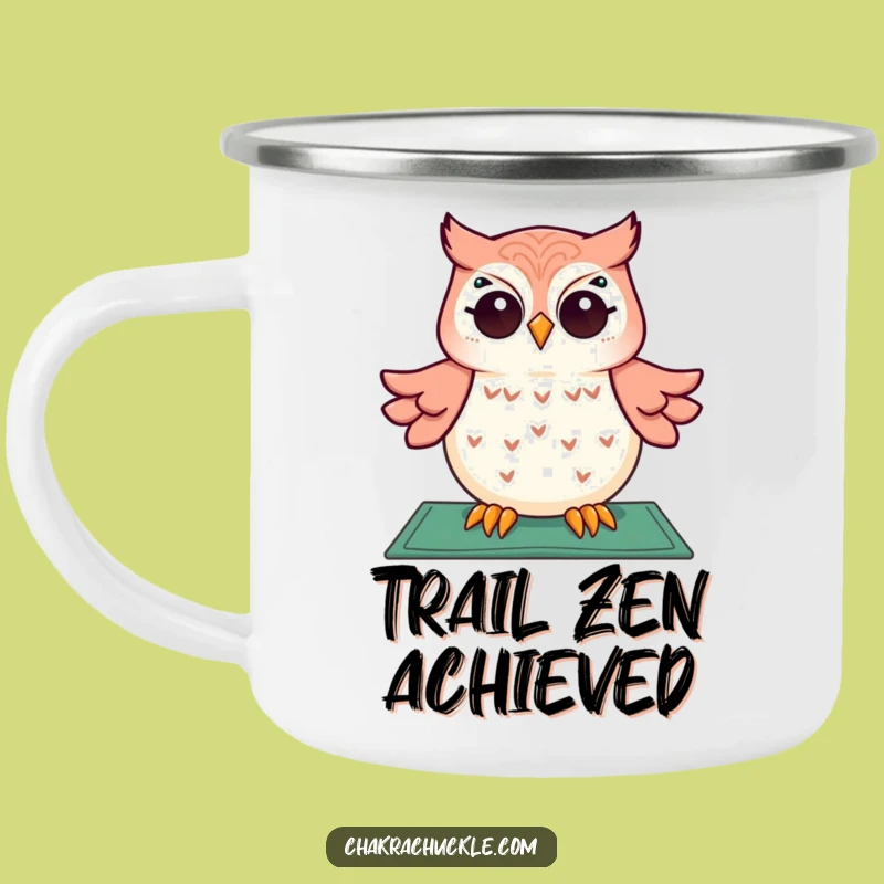 Funny Giggling Owl Camping Mug: Durable Meditation Gear for Outdoor Fun
