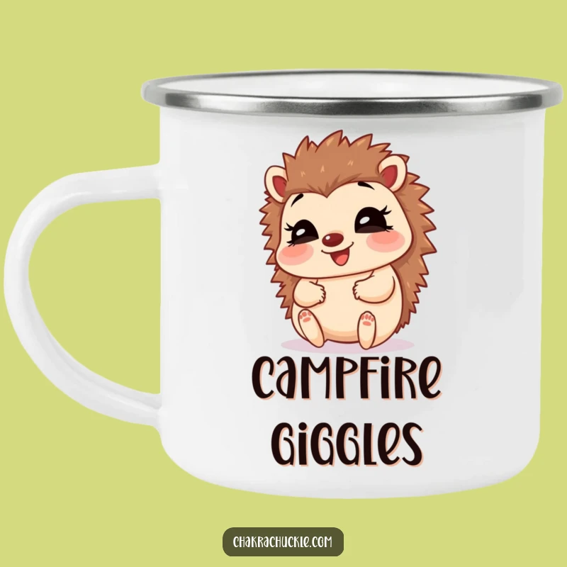 Funny Hedgehog Baby Pose Camping Mug: Outdoor Giggles Gift for Joy