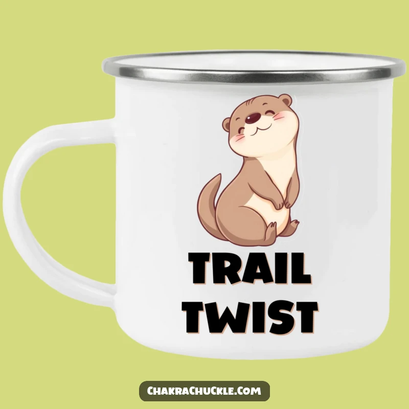 Funny Otter Yoga Twist Camping Mug: Durable, Cheerful Outdoor Drinkware
