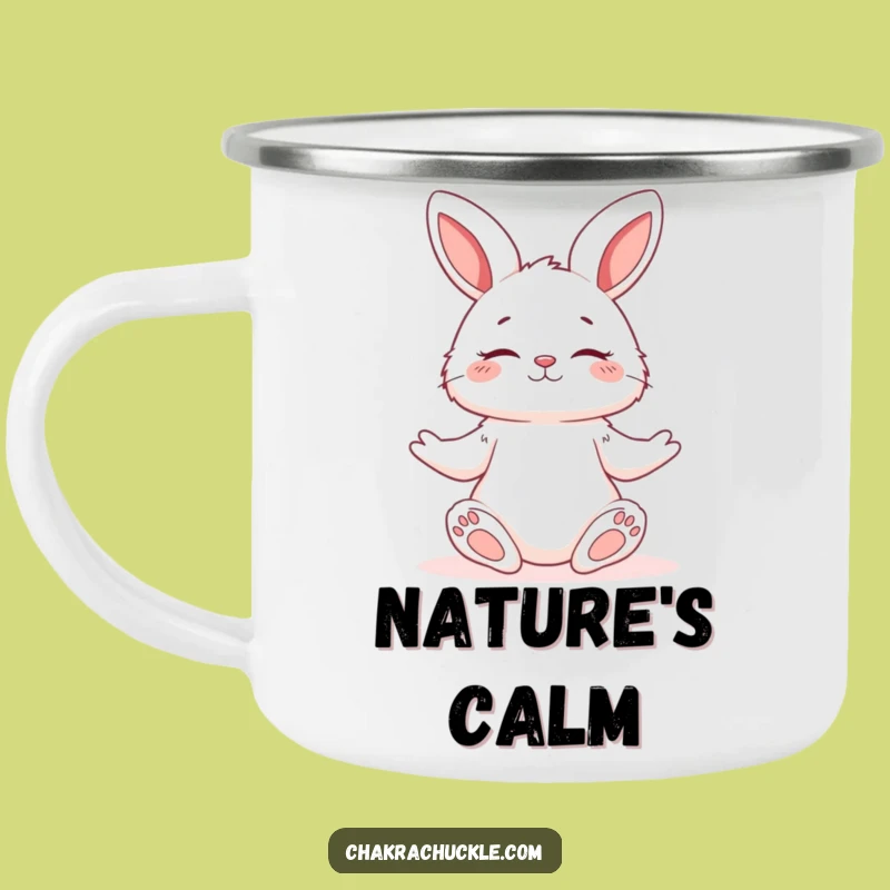 Funny Yoga Bunny Camping Mug: Durable Character Cup for Peaceful Adventures