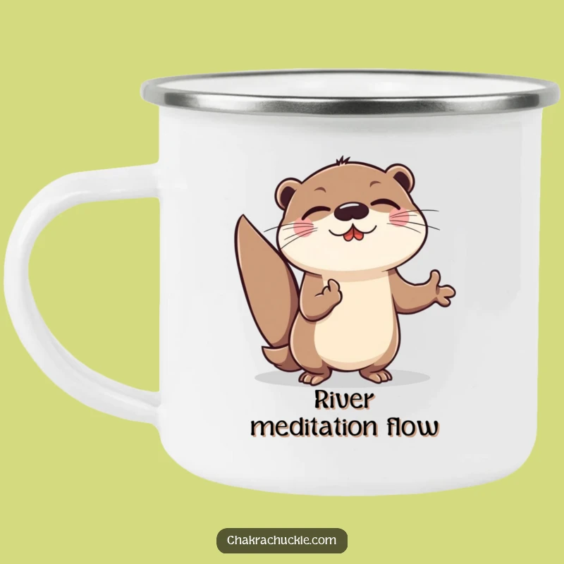 Funny Otter Meditation Camping Mug: Durable Yogi for Humorous Outdoors