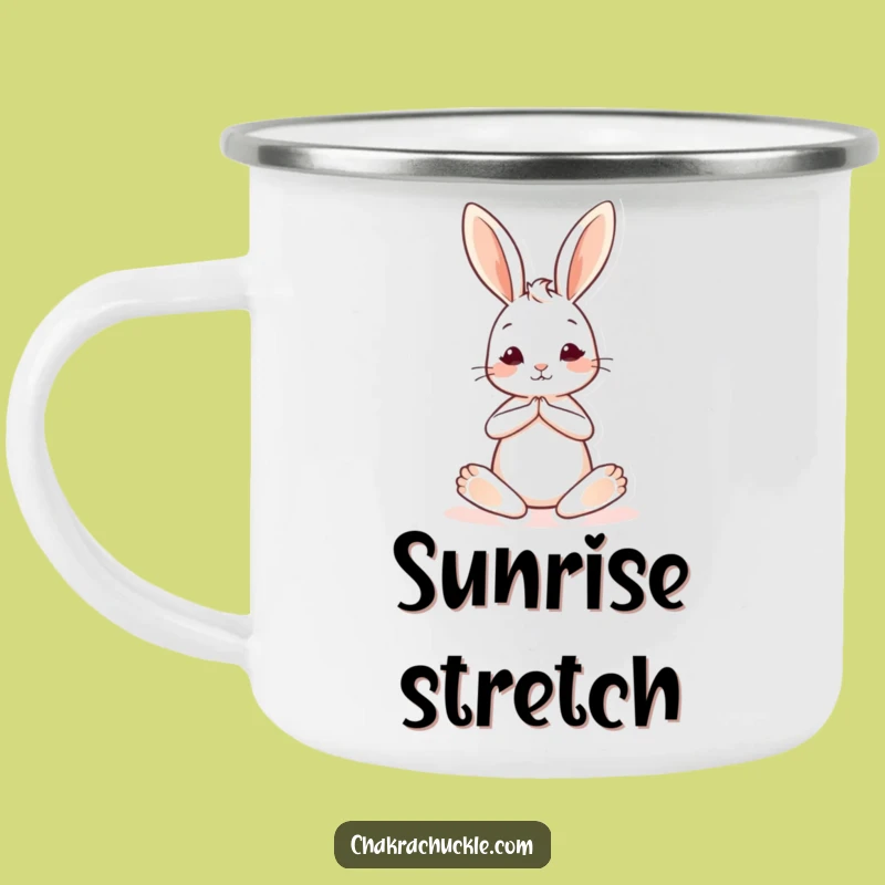 Funny Yoga Bunny Camping Mug: Zen Outdoors, a Rugged Hilarious Gift