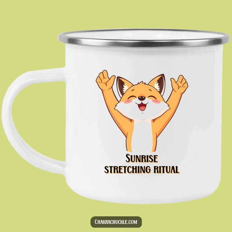 Funny Fox Adventure Mug - Embrace the Outdoors with Joyful Stretches, Gift!