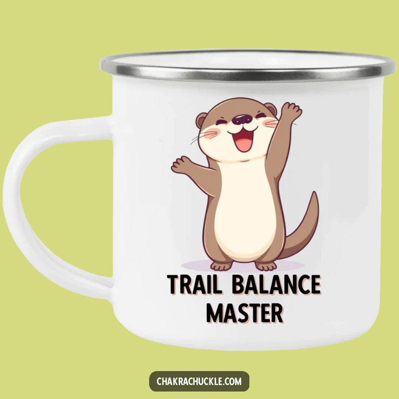 Funny Otter Handstand Camping Mug: Hilarious Outdoor Yoga Coffee Cup Gift