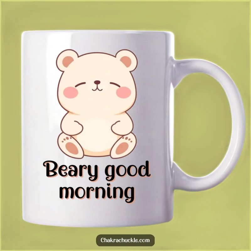 Funny Bear Meditation Mug: Peaceful Yogi Animal for a Humorous Gift