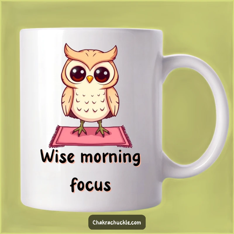 Funny Curious Owl Yoga Mug: Find Your Balance with This Humorous Brew Cup