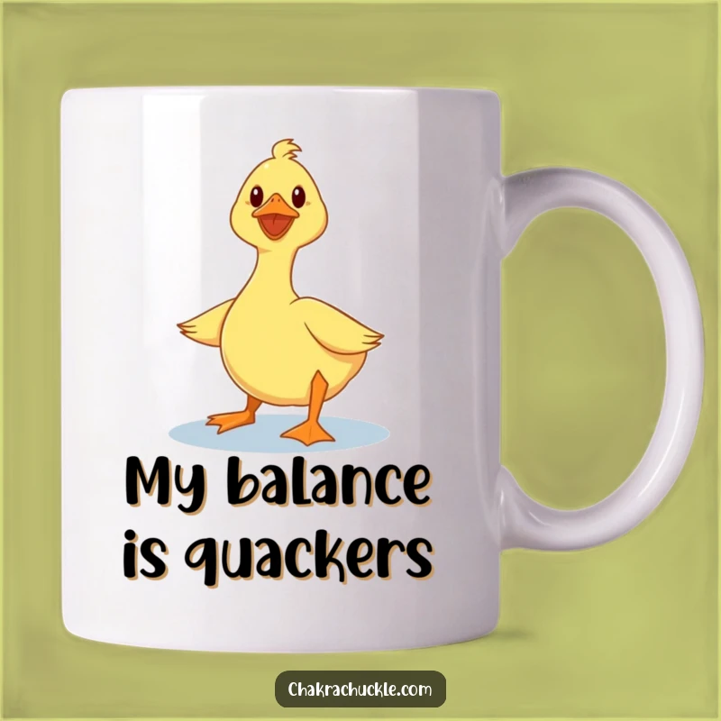 Funny Duck Yoga Mug: Wobbly Duck in Lotus Pose, Hilarious Gift for Yoga Lovers