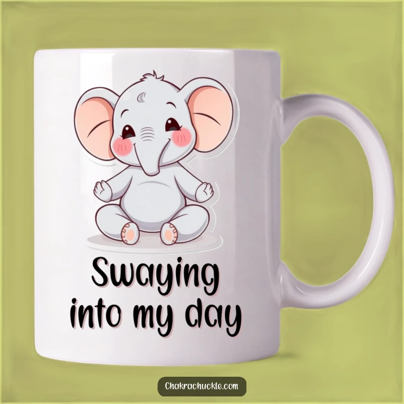 Funny Elephant Yoga Mug: Joyful Meditator - Peaceful Gift!
