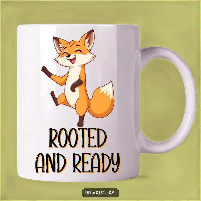 Funny Fox Tree Pose Mug: Graceful Yoga Gift for Sly Fox Lovers