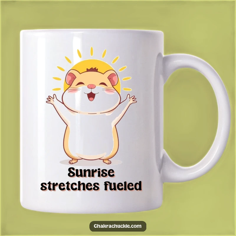 Funny Hamster Sun Salutation Mug: Yoga Lover's Hilarious Gift for Hamster Fans