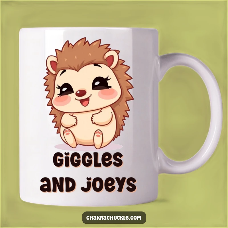 Funny Hedgehog Baby Pose Mug: Giggling Garden Friend Gift for Joy