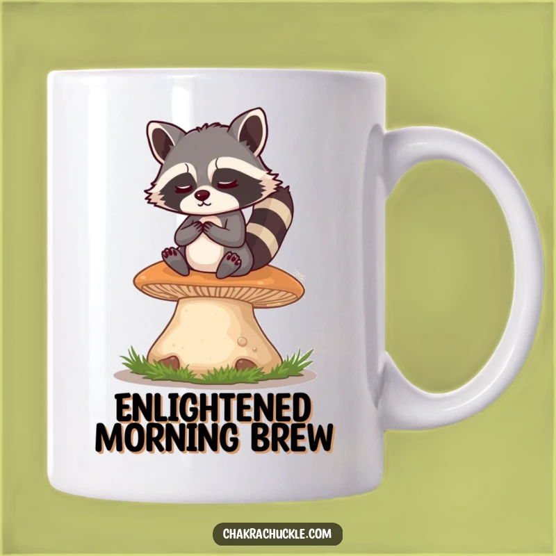 Funny Raccoon Meditation Mug: Hilarious Woodland Zen Gift for Nature Lovers