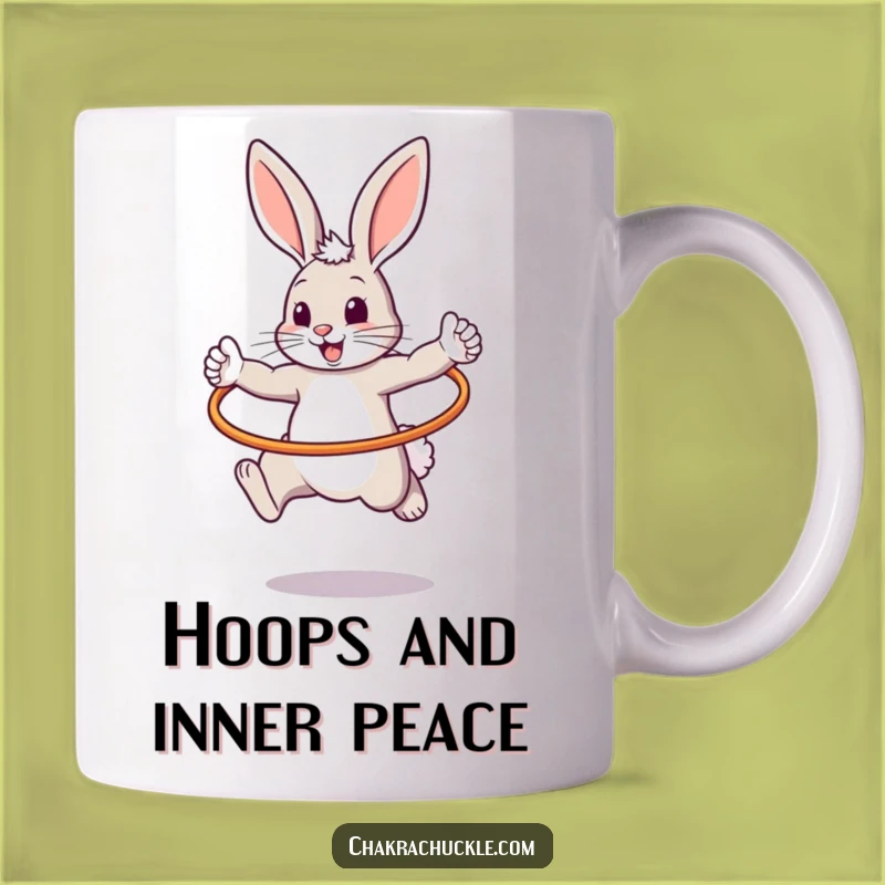 Funny Warrior Bunny Yoga Mug: Hilarious Bouncy Bunny Hoop Pose Gift