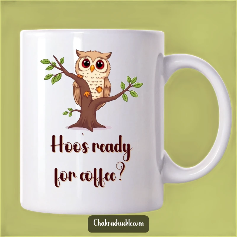 Funny Owl Yoga Mug: Curious Owl Wobbling Tree Pose, Hilarious Gift!
