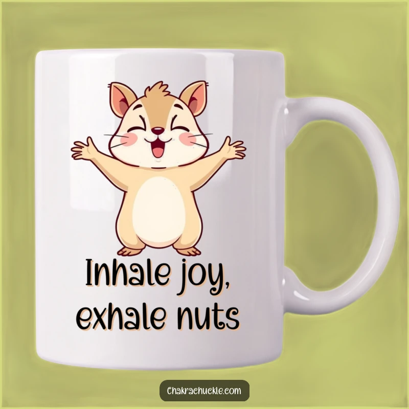 Funny Squirrel Deep Breath Mug: Perfect Relaxing Gift for Stress Relief