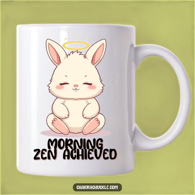 Funny Zen Bunny Mug - Peaceful Yoga Character for Calm Gifts