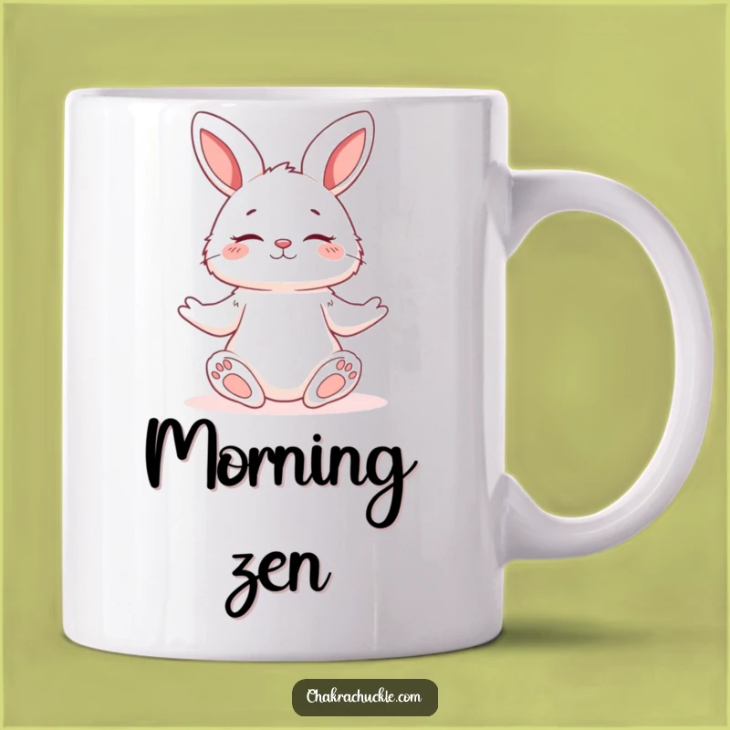 Funny Yoga Bunny Mug: Serene Character Gift for Peaceful Mornings