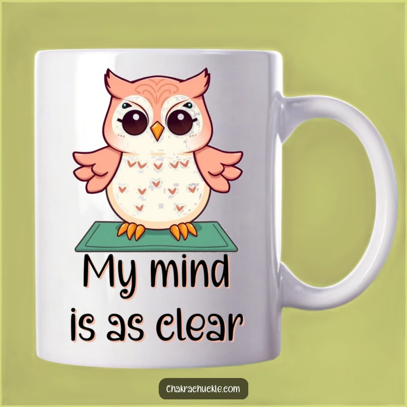 Funny Giggling Owl Yoga Mug: A Hilarious Meditation Gift for Zen Lovers
