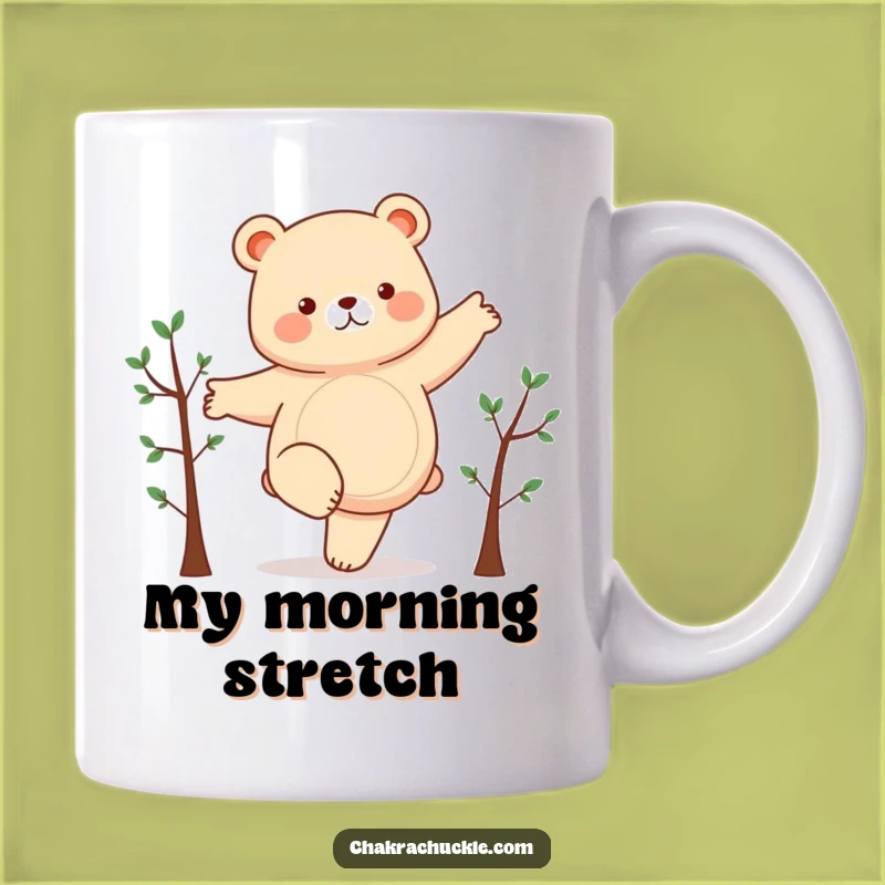 Funny Chubby Bear Yoga Mug - Hilarious Wildlife Yogi Gift for Animal Lovers