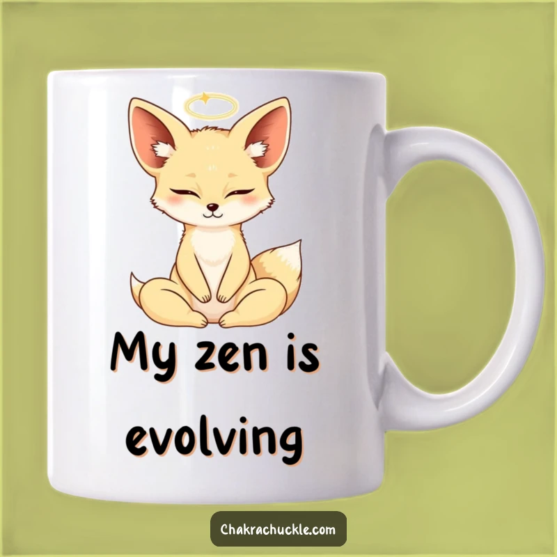 Funny Fennec Fox Zen Master Mug - Perfect Spiritual Yoga Gift