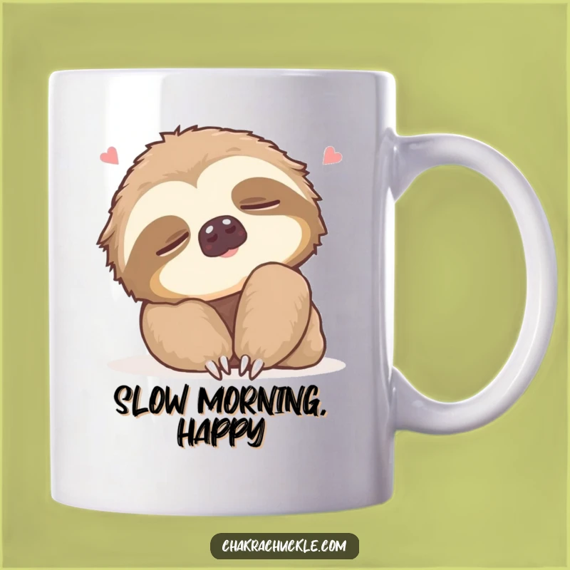 Funny Sloth Neck Roll Mug - Hilarious Relaxing Gift for Slow Mornings