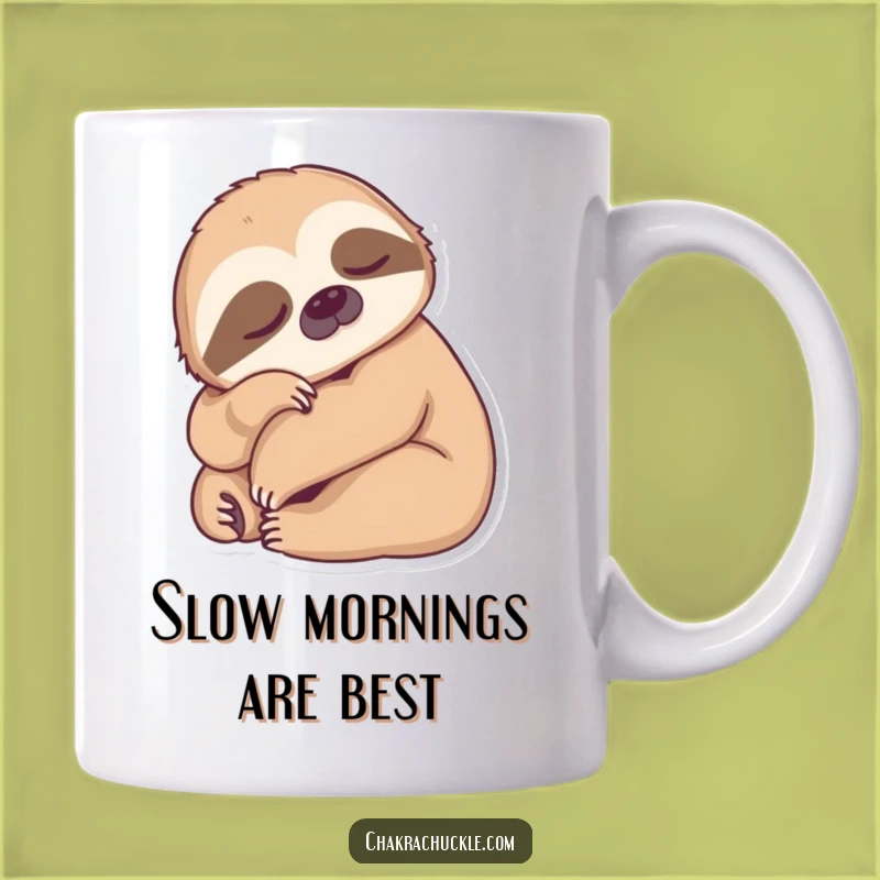 Funny Sloth Yoga Mug - Relaxing Forward Fold, Perfect Gift for Slow Mornings!