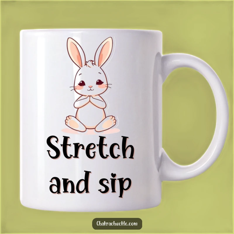 Funny Yoga Bunny Mug: Peaceful Pose, a Perfect Hilarious Gift