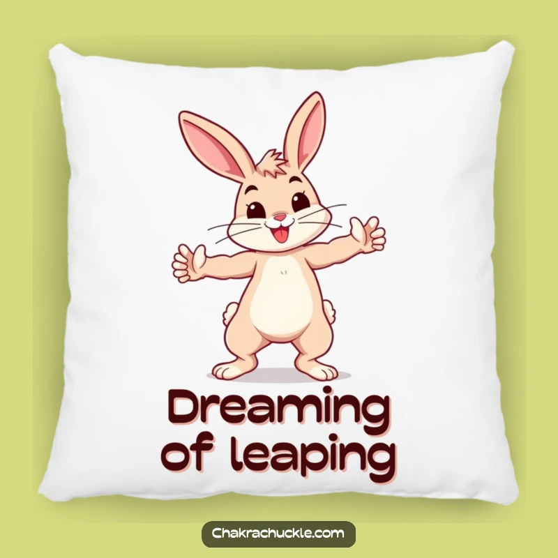 Funny Bunny Warrior Pillow - Cozy Pose & Cute Gift