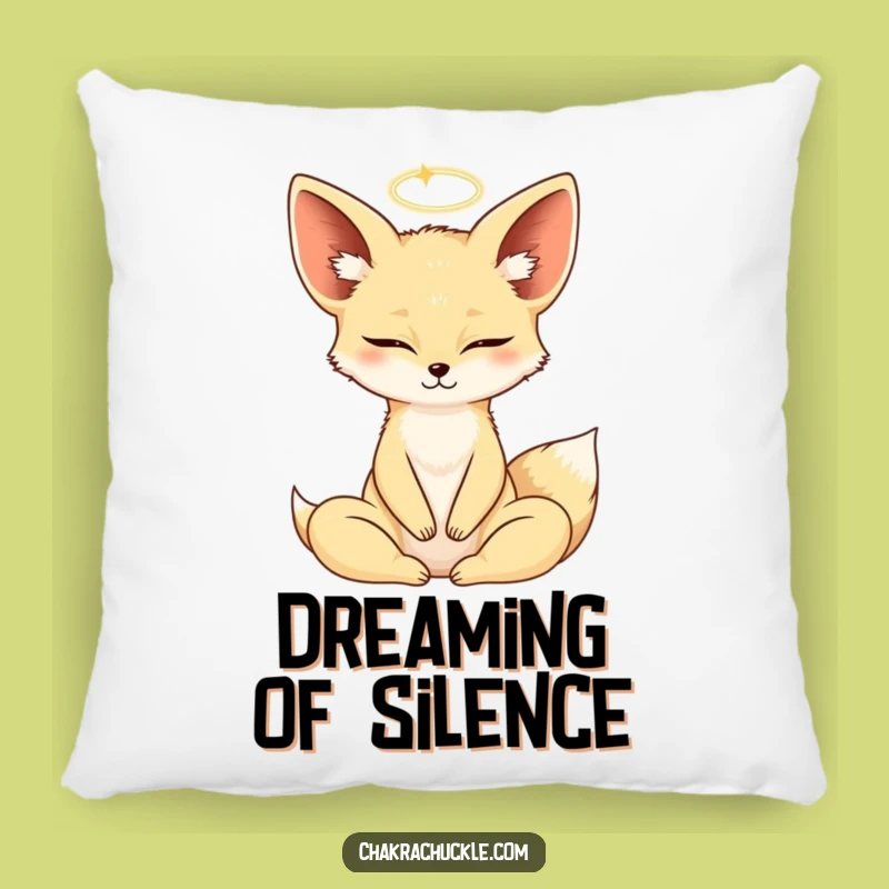 Funny Fennec Fox Zen Pillow - Cozy Yoga Decor & Hilarious Gift