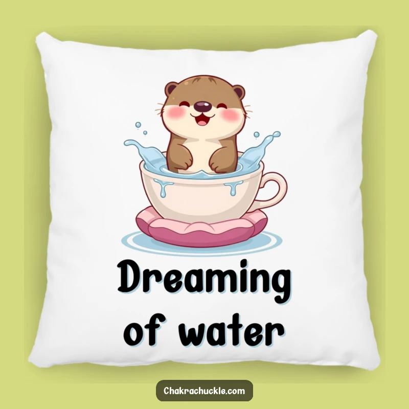 Funny Happy Otter Pillow: Cozy Comfort with Playful Otter Charm