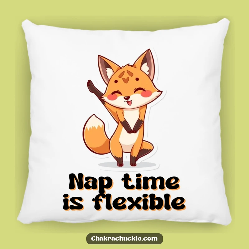 Funny Fox Yoga Pillow: Soft, Cute Animal Pose for a Hilarious Accent