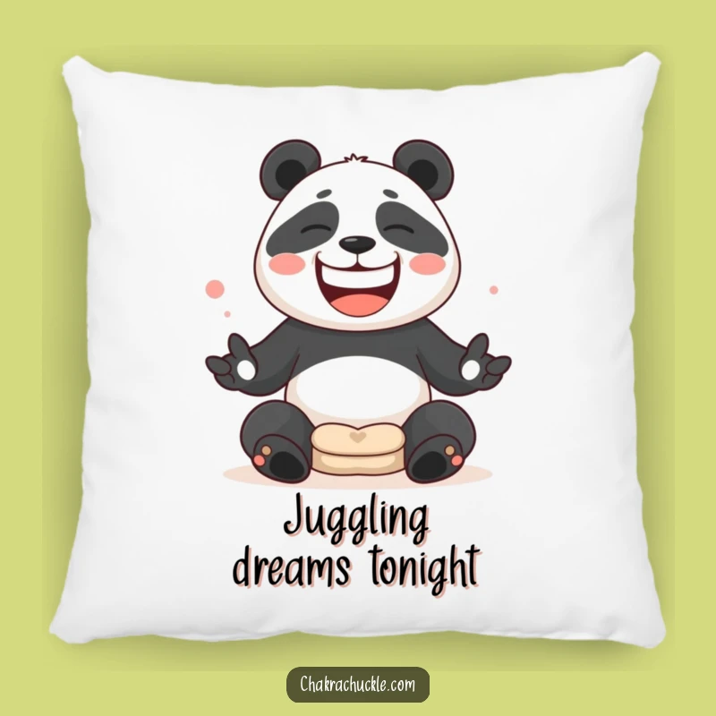 Funny Panda Juggling Pillow - Cozy Meditation Humor Gift